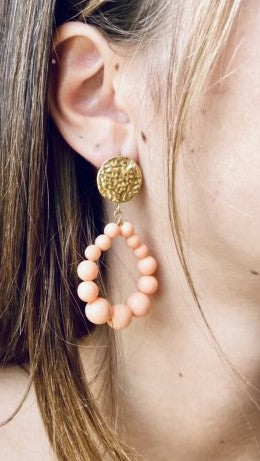 Boucles d'oreilles en perles roses